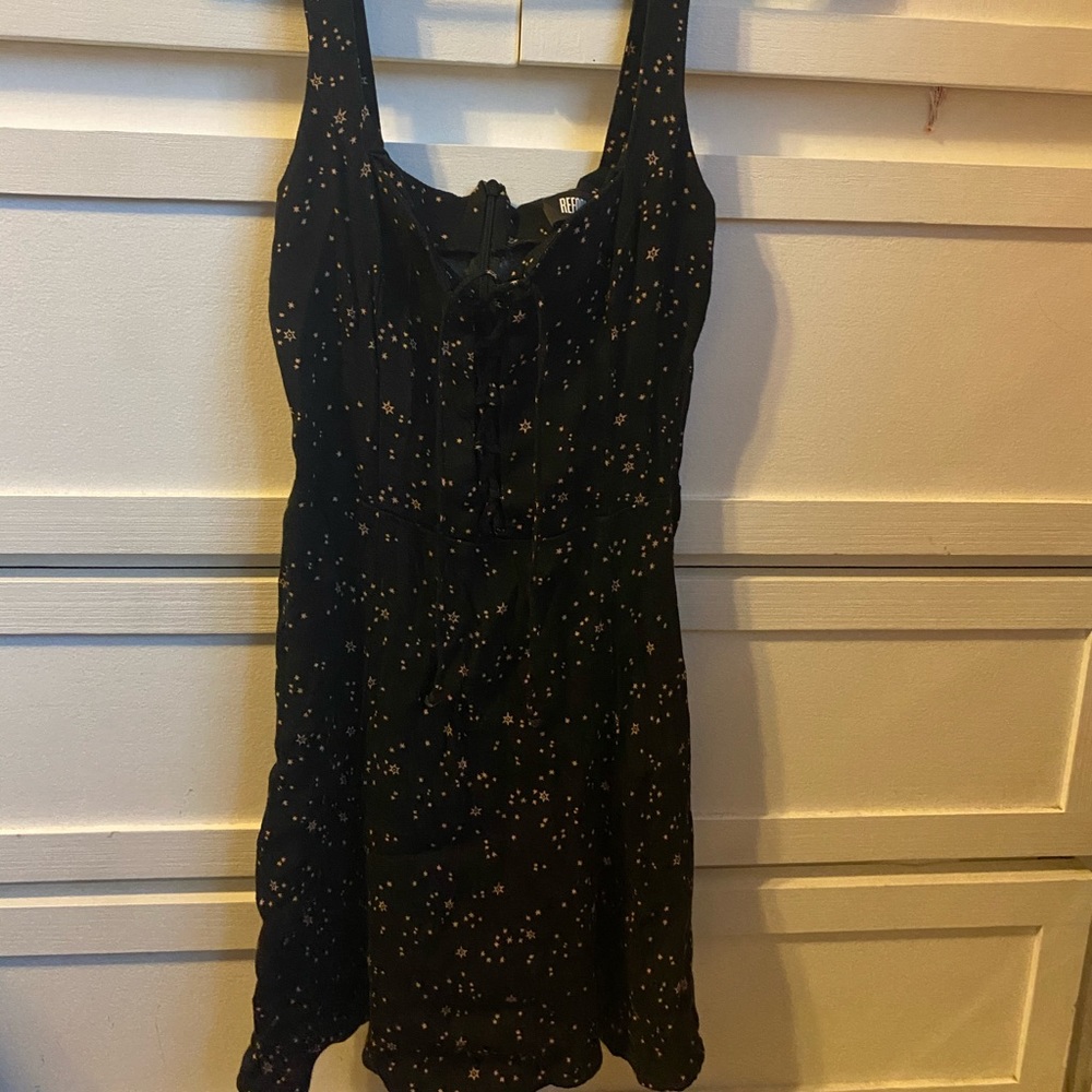 Black and star front lace dress